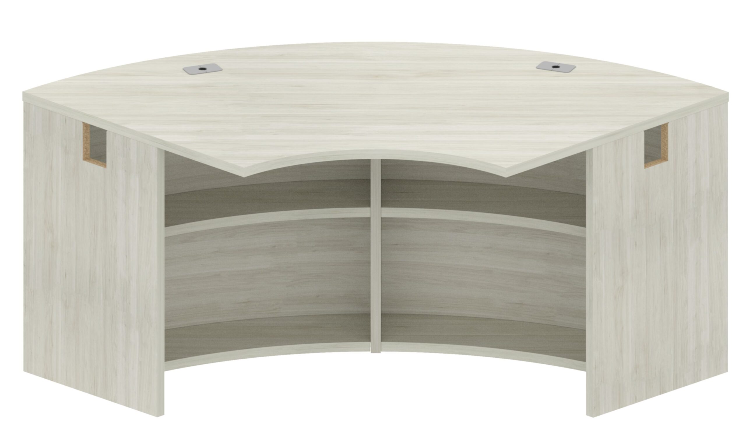 Desk Height Curved Reception Corner Modules