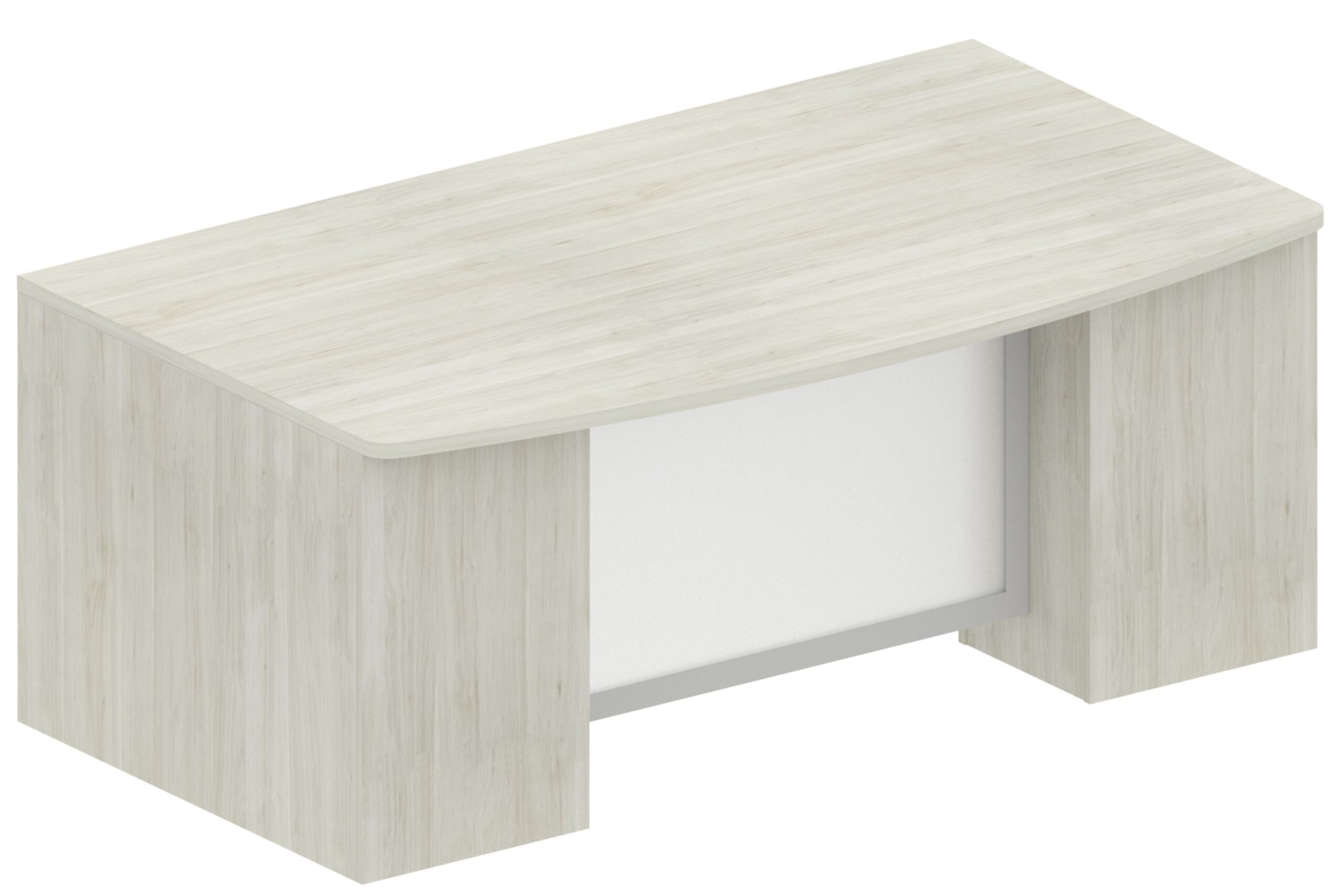 388 Bow Top Desk Shell with Extended Peds