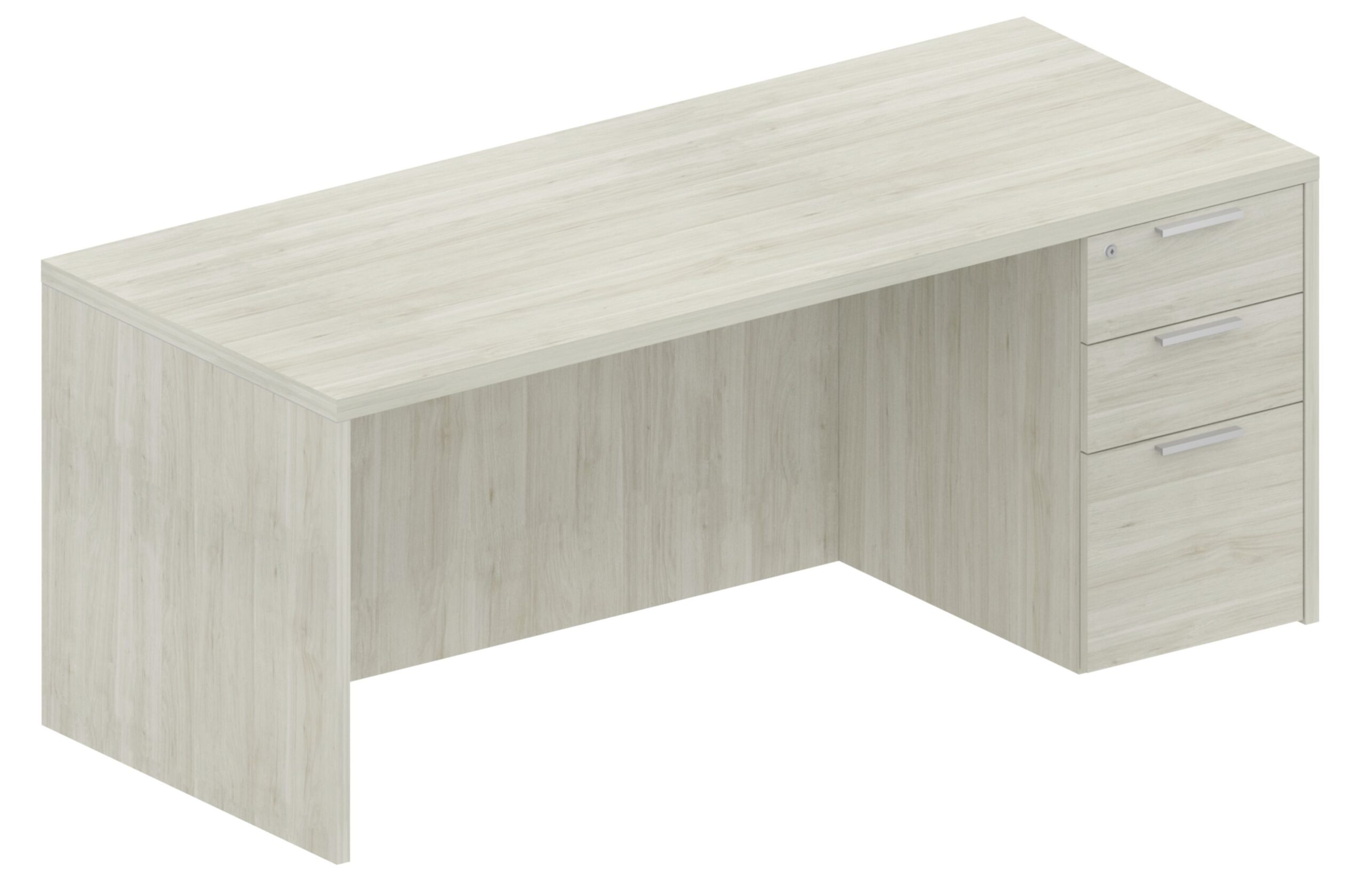 600 Straight Top Single Pedestal Desks