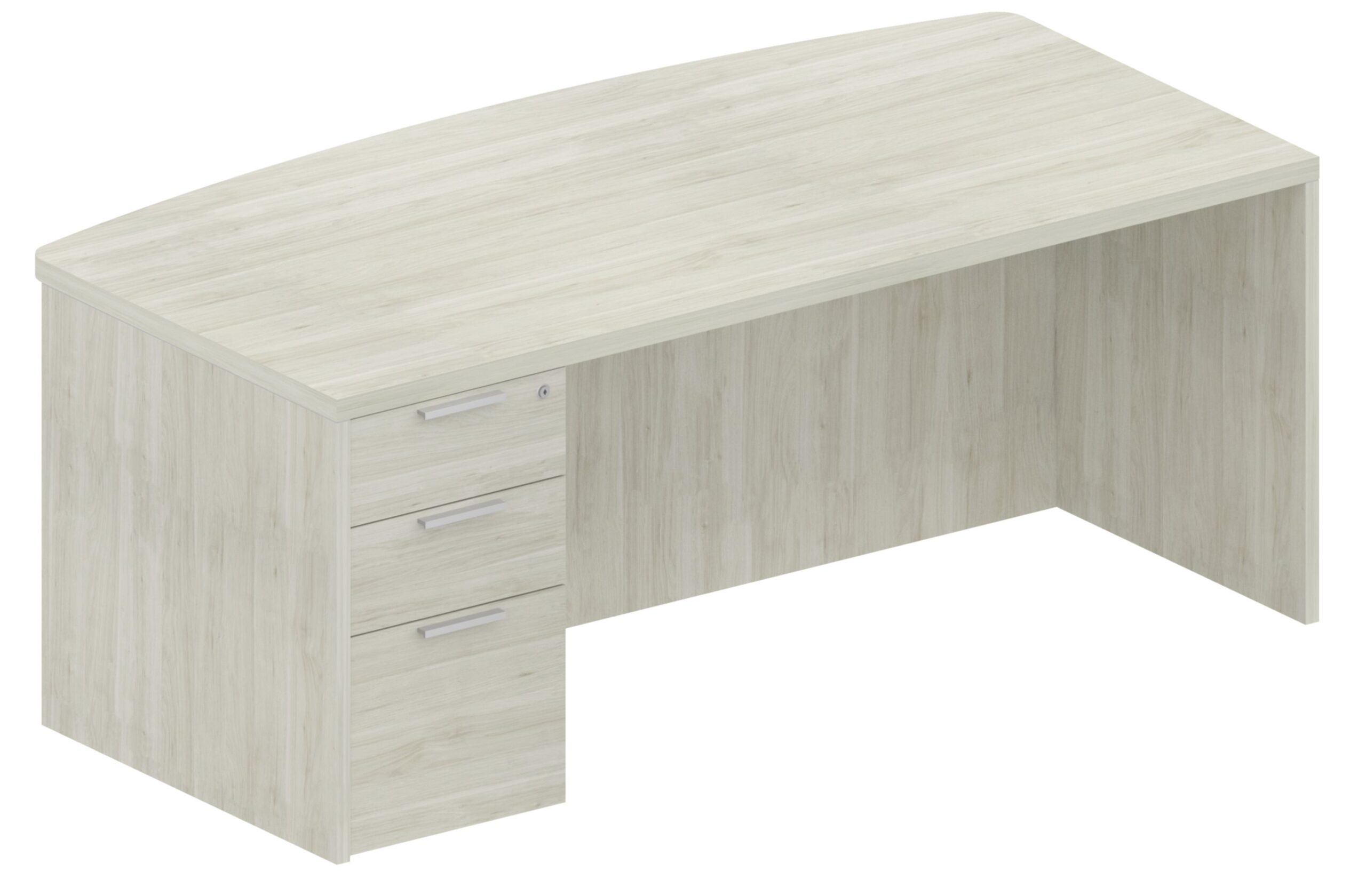 600 Bow Top Single Pedestal Desks