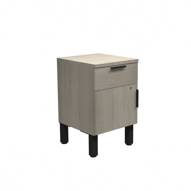 Levels Drawer over Single Door Cabinets with Storage Riser