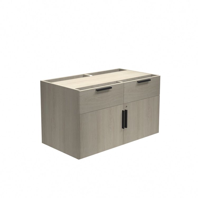 Levels Low Height Drawers over Doors Cabinets – No Top