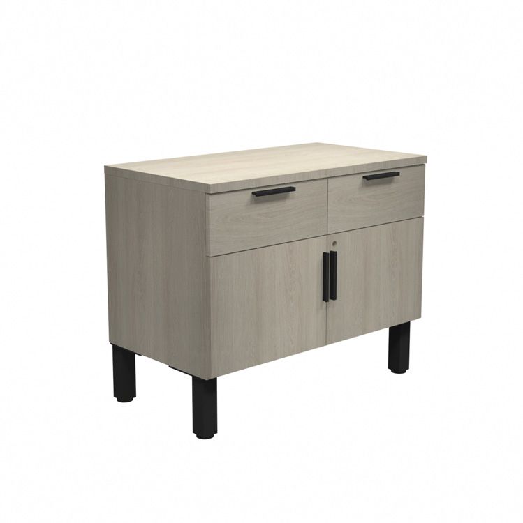 Levels Drawers over Doors Cabinets with Storage Riser