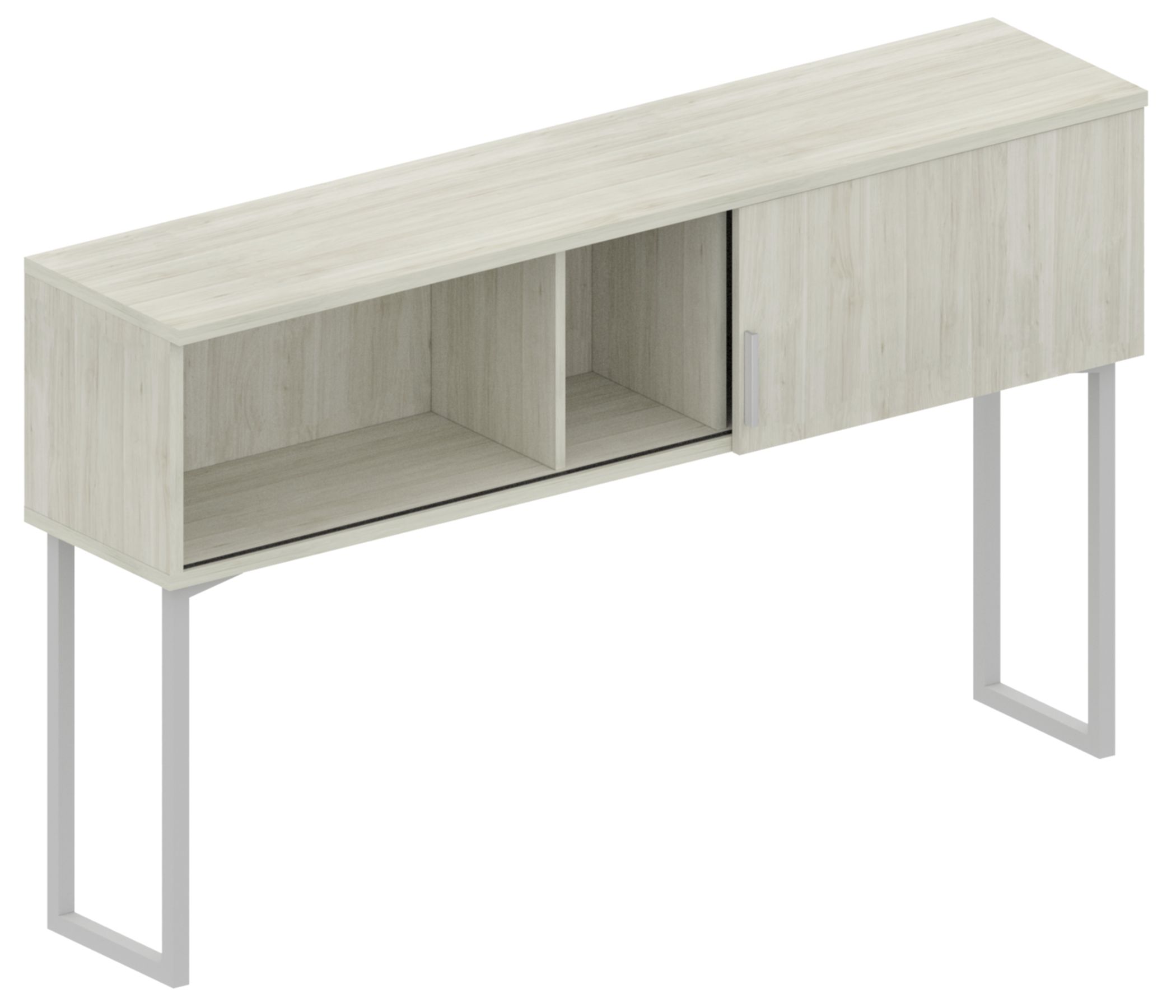 Levels 43in Hutch with Metal Supports –  Sliding Door