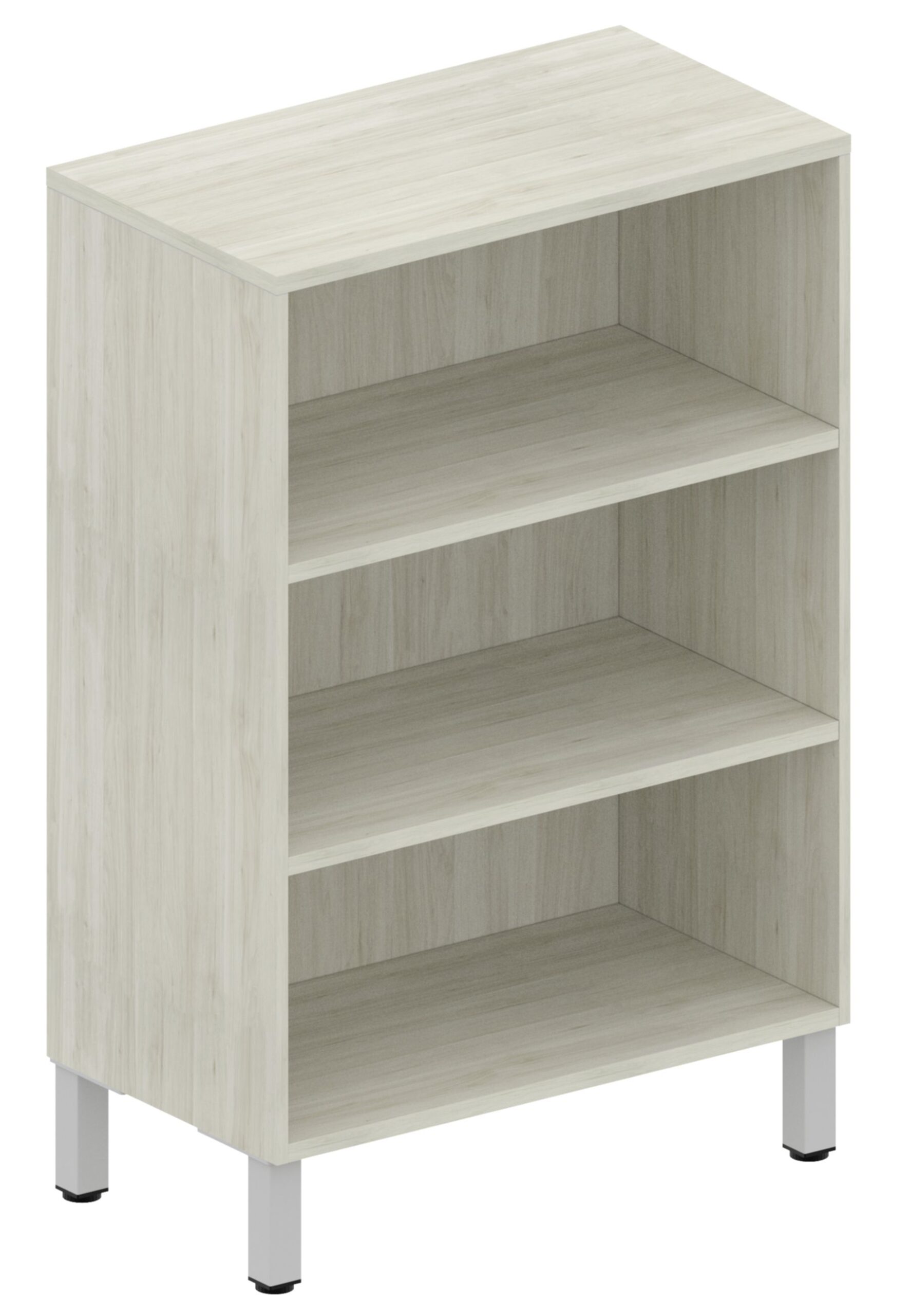 Levels Mid-Height Open Cabinet with Storage Risers