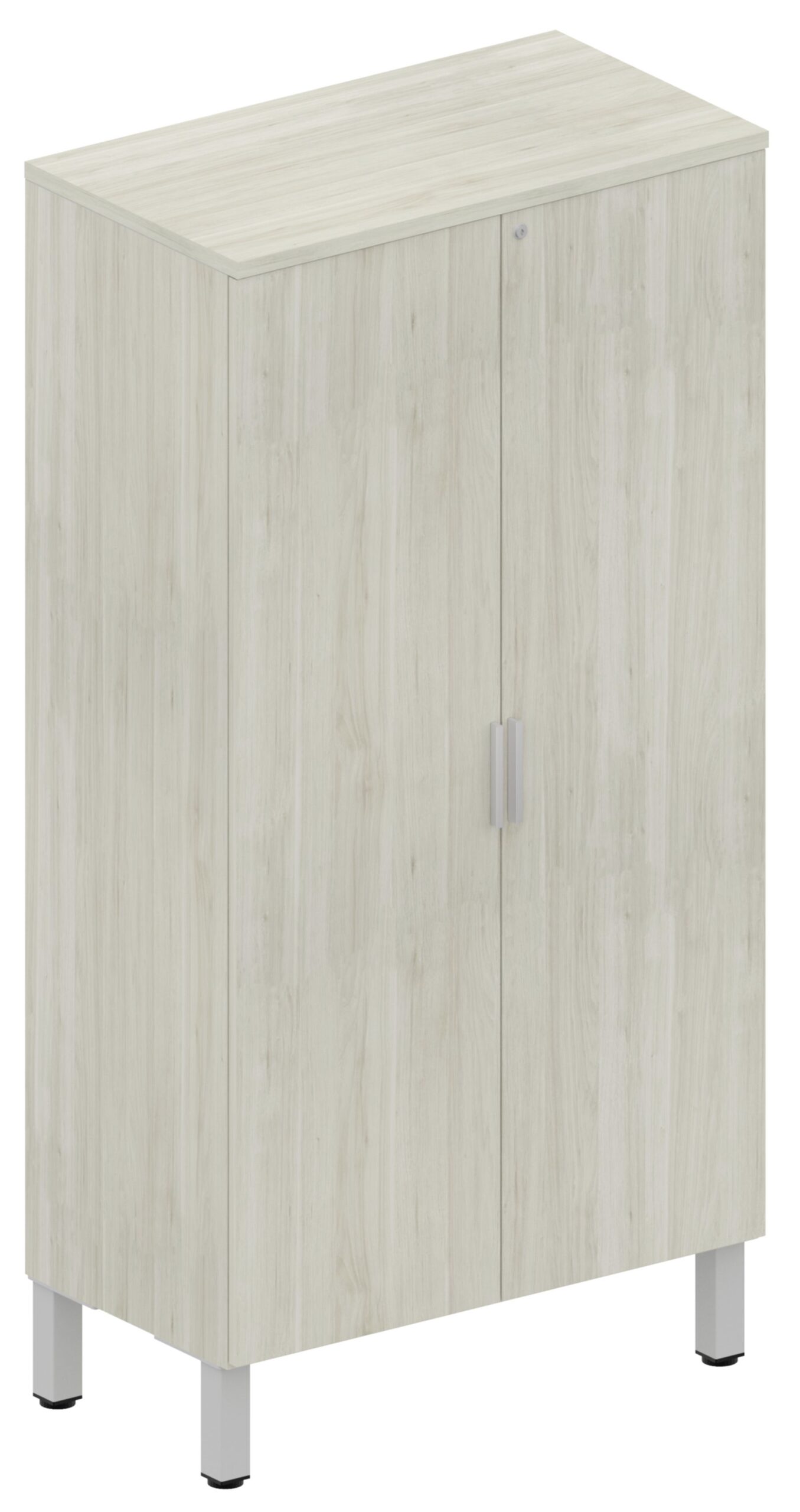 Levels Tall Double Door Storage Cabinet with Storage Risers