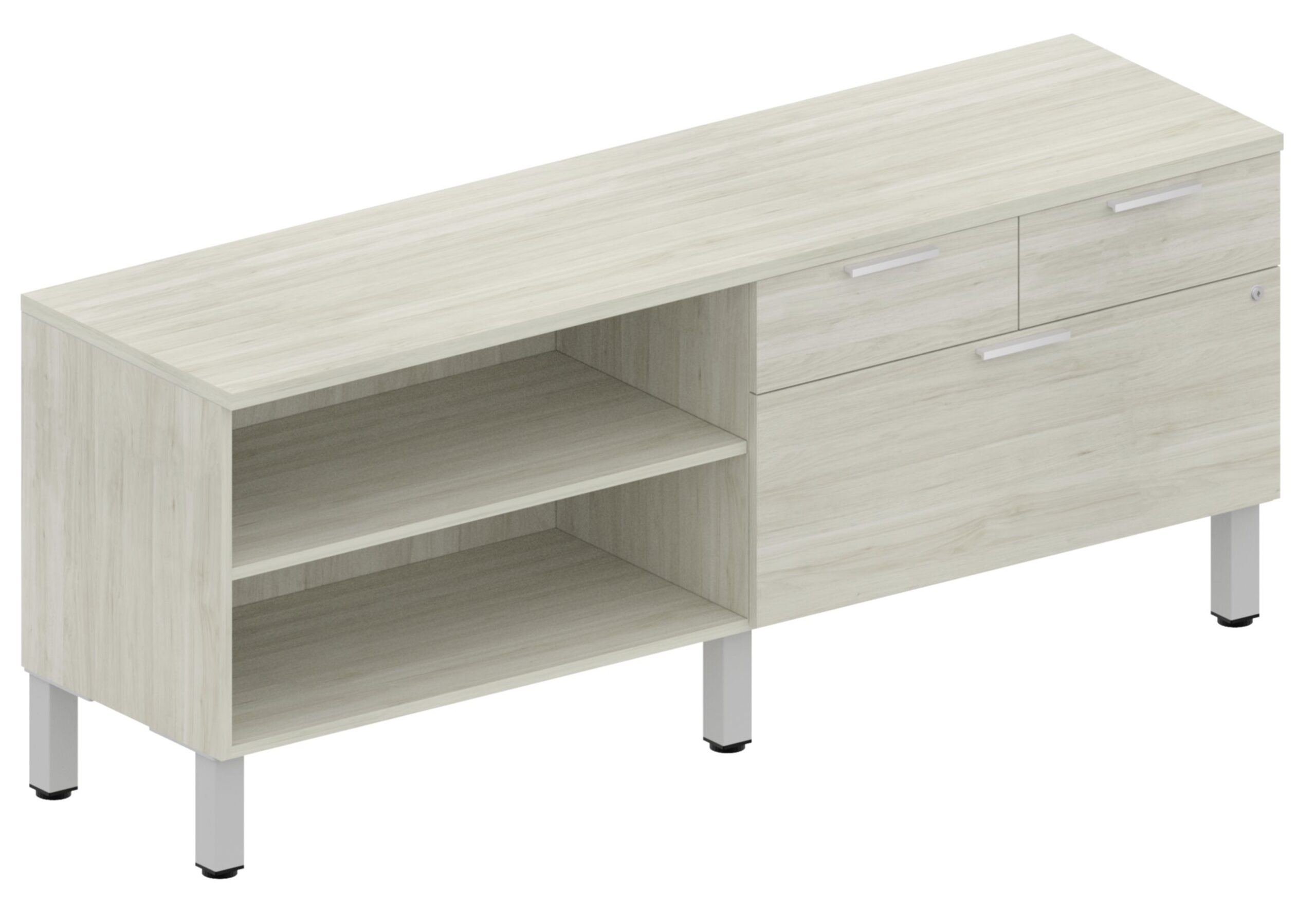 Levels 29in Credenza Storage with Storage Risers