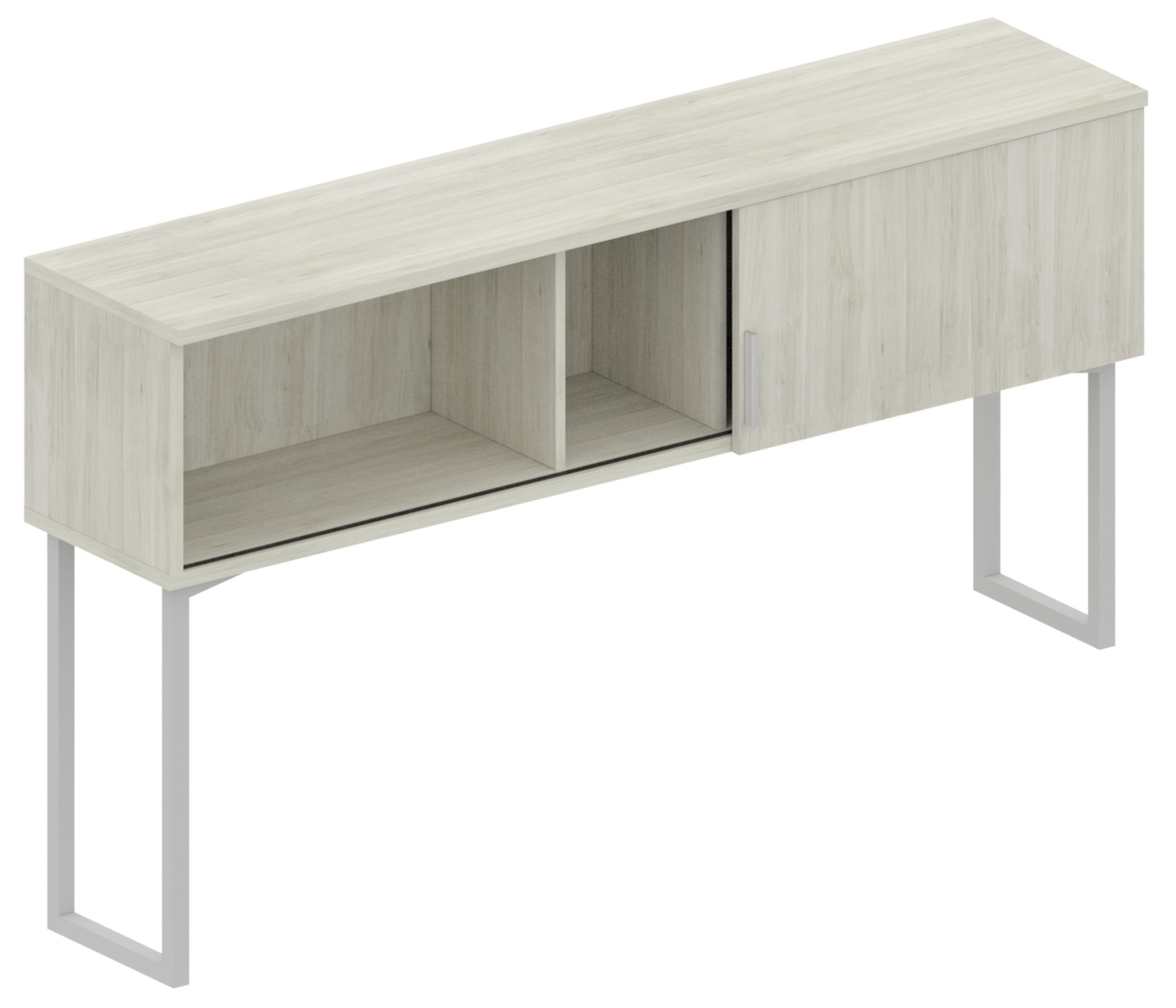 Levels Tiered Hutch with Metal Supports –  Sliding Door