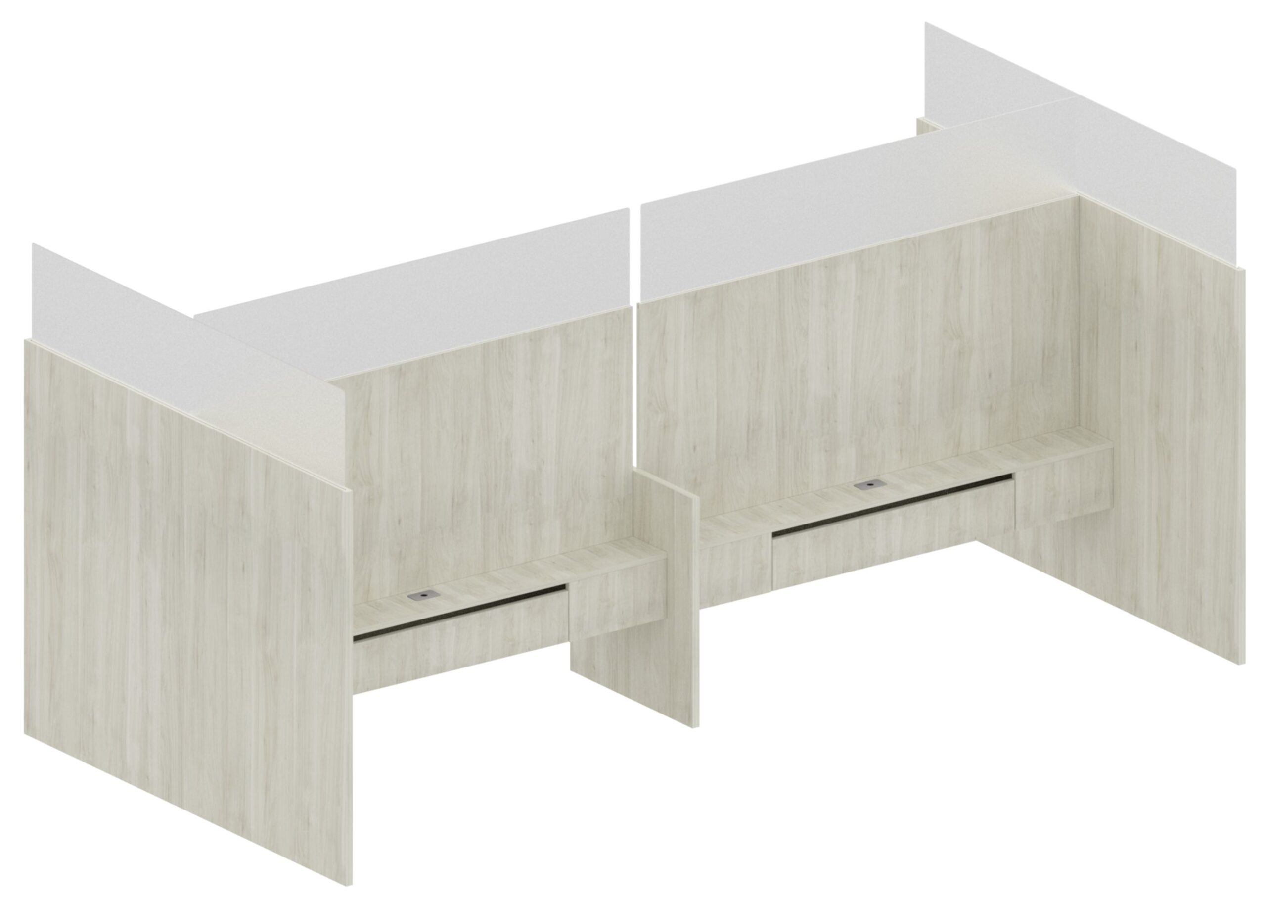 54″ Power Wall – 4 Pod Stations