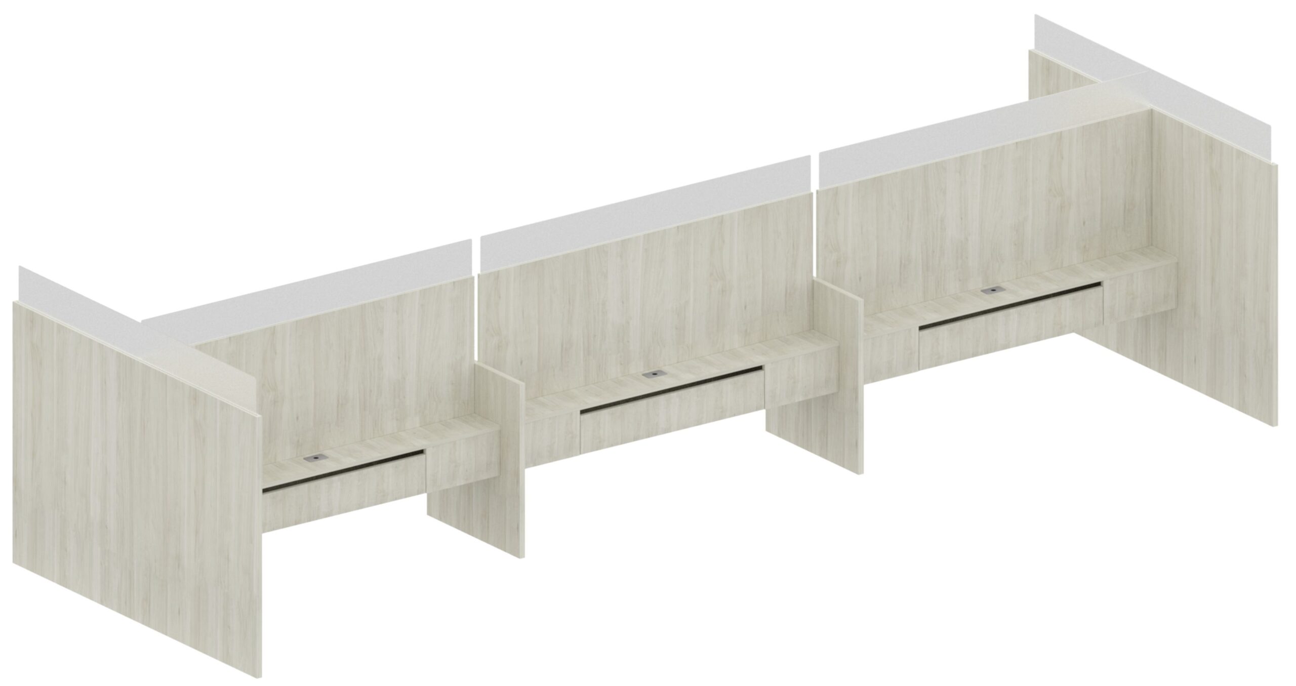 42″ Power Wall – 6 Pod Stations