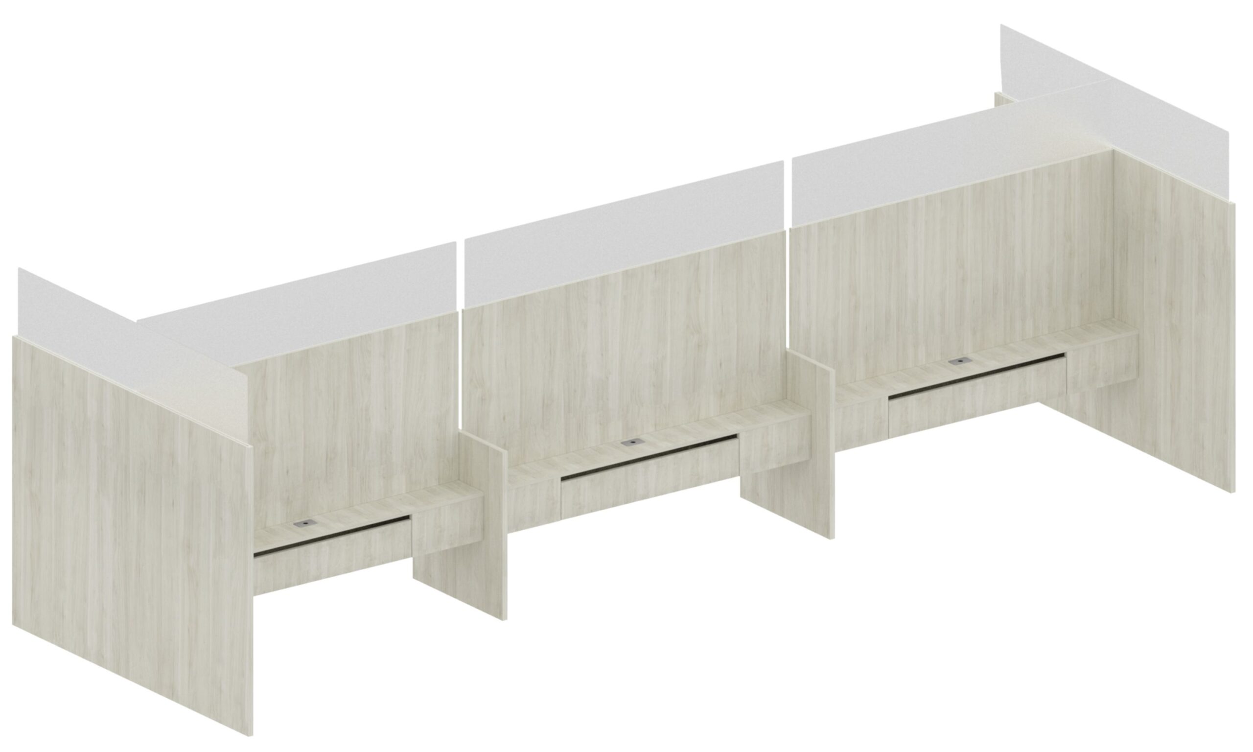 54″ Power Wall – 6 Pod Stations