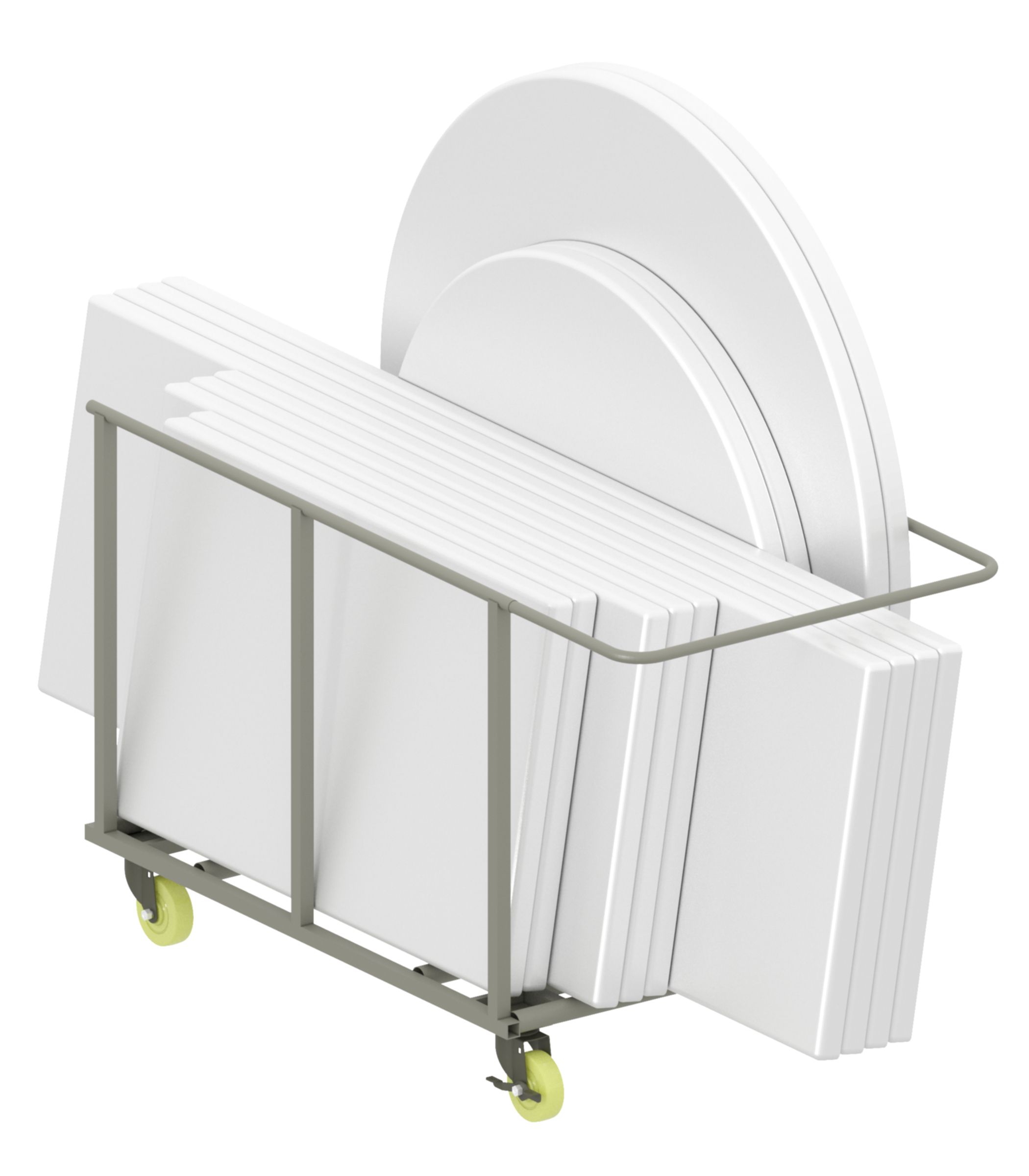Mobile Folding Table Storage Cart