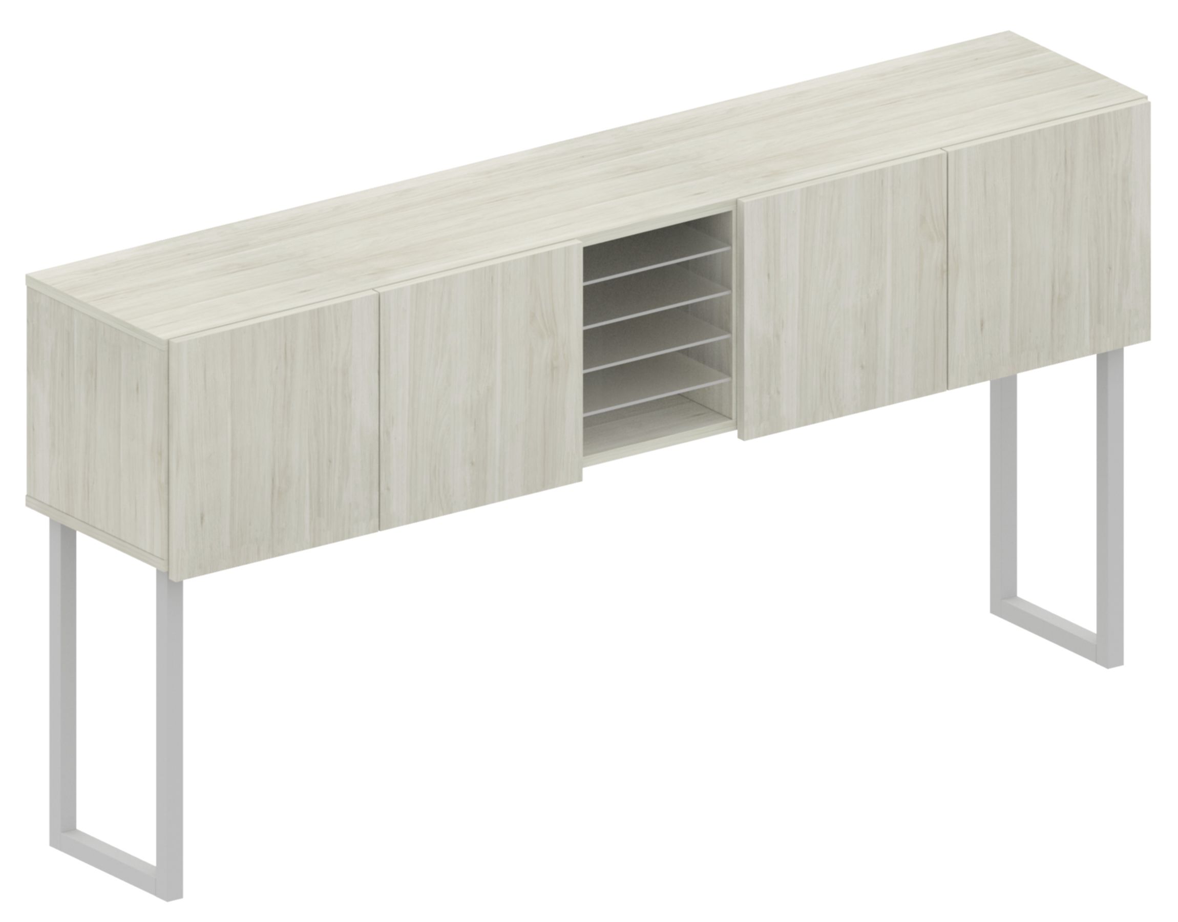 WorkScape Hinged Door Hutches with Metal Supports