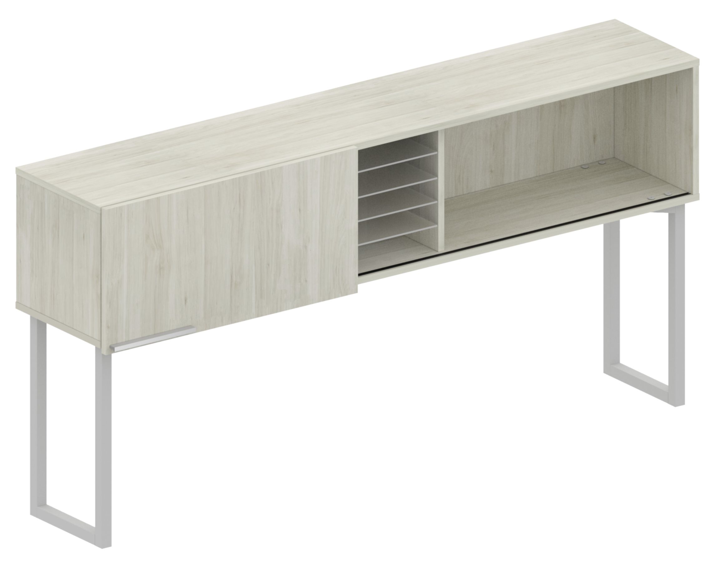 WorkScape Sliding Door Hutch with Metal Supports