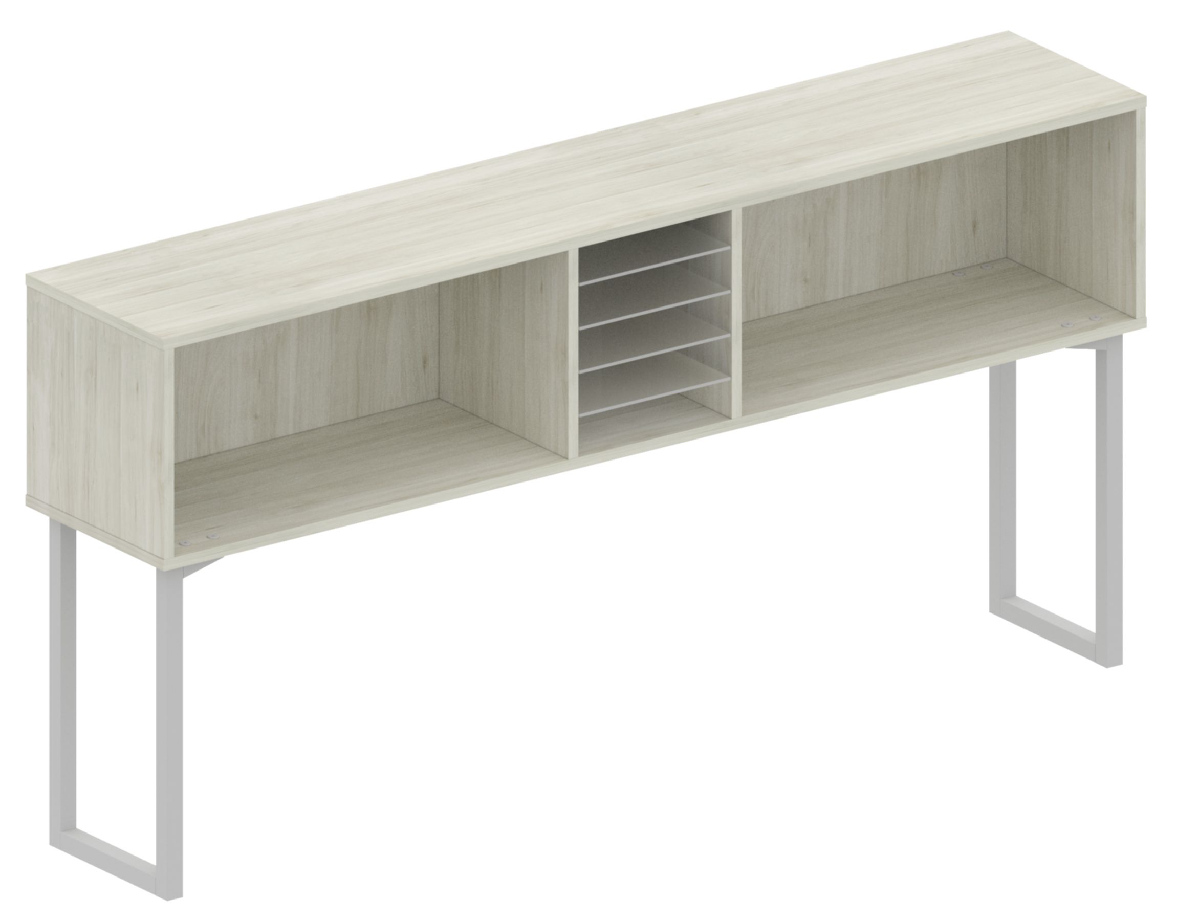 WorkScape Open Hutches with Metal Supports