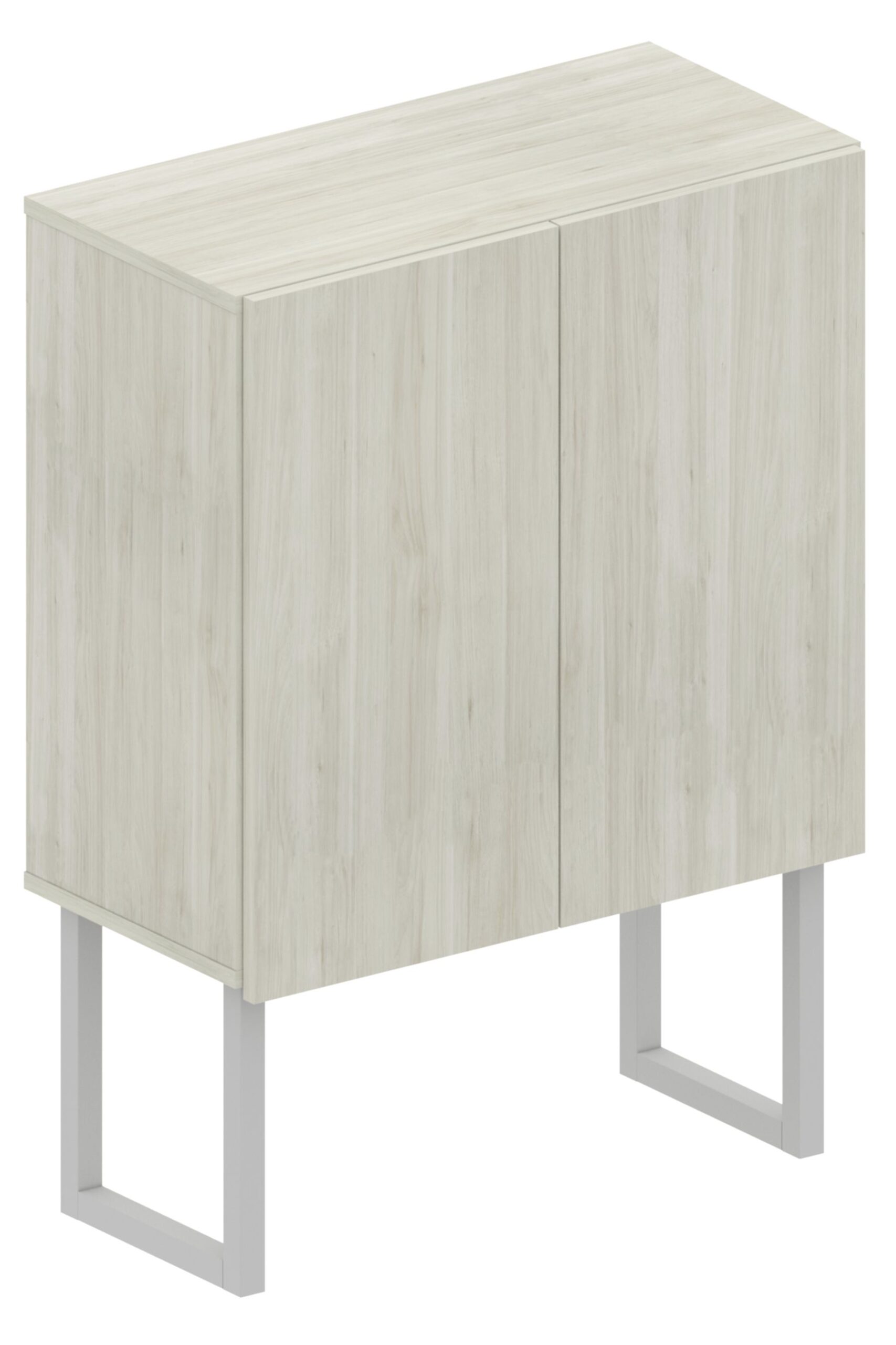 WorkScape Hinged Door End Hutches with Metal Supports