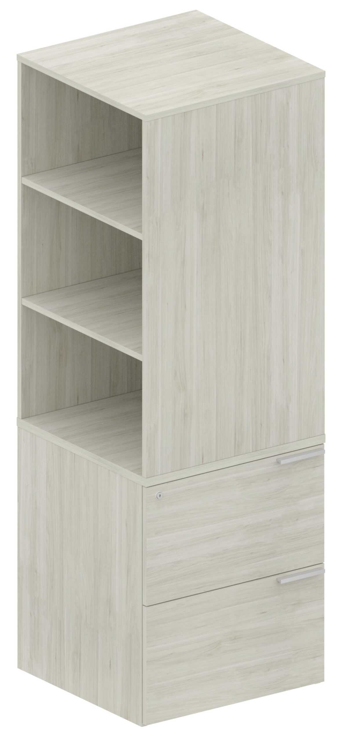 WorkScape Turned Bookcase over Lateral File